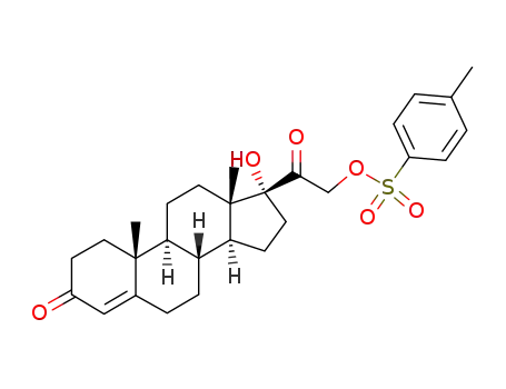 Molecular Structure of 106342-08-9 (21-p-toluenesulfonate of 17α,21-dihydroxy-4-pregnene-3,20-dione)