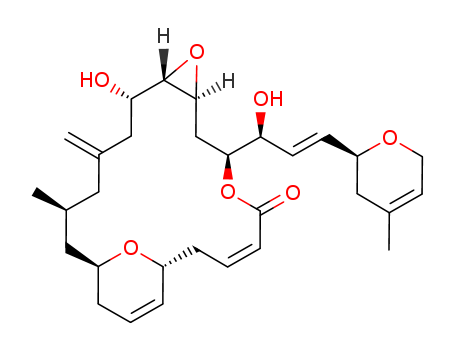 (1R,3S,7S,8S,10S,12S,18R)-7-Hydroxy-12-[1(S)-hydroxy-3-[4-methyl-3,6-dihydro-2H-pyran-2(S)-yl]-2(E)-propenyl]-3-methyl-5-methylene-9,13,22-trioxatricyclo[16.3.1.0(8,10)]docosa-15,19-dien-14-one