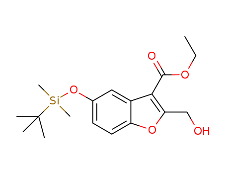 ethyl 5-(tert-butyldimethylsilyloxy)-2-
(hydroxymethyl)benzofuran-3-carboxylate