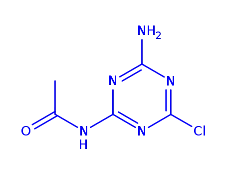 Molecular Structure of 115339-34-9 (2-Chloro-4-acetaMido-6-aMino-s-triazine)
