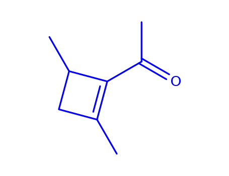 Molecular Structure of 115142-98-8 (Ethanone, 1-(2,4-dimethyl-1-cyclobuten-1-yl)- (9CI))