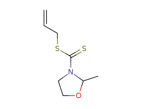 Molecular Structure of 126560-59-6 (prop-2-en-1-yl 2-methyl-1,3-oxazolidine-3-carbodithioate)