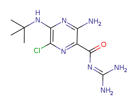 Molecular Structure of 1152-29-0 (5-(N-tert-butyl)amiloride)