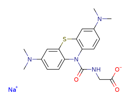 Glycine,N-[[3,7-bis(dimethylamino)-10H-phenothiazin-10-yl]carbonyl]-, sodium salt (1:1)