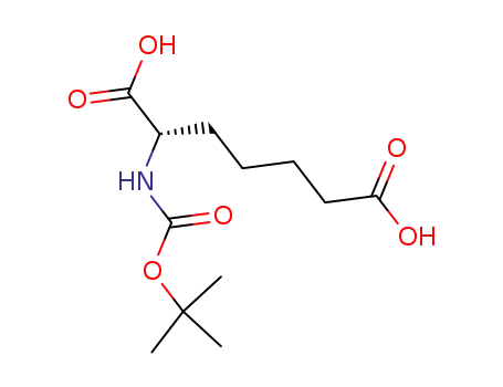 Molecular Structure of 115573-33-6 (N-tert-Butoxycarbonyl-L-ALPHA-aminosuberic acid)