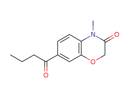 2H-1,4-Benzoxazin-3(4H)-one, 4-methyl-7-(1-oxobutyl)-