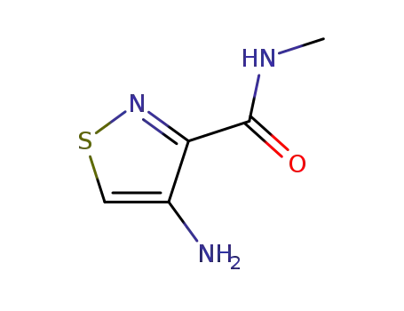 Molecular Structure of 115106-39-3 (3-Isothiazolecarboxamide,4-amino-N-methyl-(9CI))