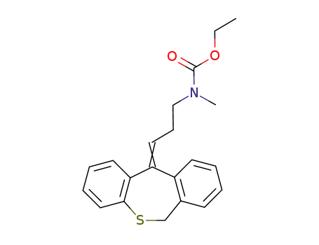 Molecular Structure of 2025-60-7 (11-<3-(Methyl-ethoxycarbonylamino)-propyliden>-6,11-dihydro-dibenzo<b.e>thiepin)