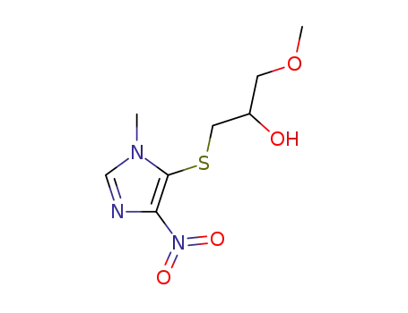 Molecular Structure of 115906-38-2 (1-methoxy-3-[(1-methyl-4-nitro-1H-imidazol-5-yl)sulfanyl]propan-2-ol)