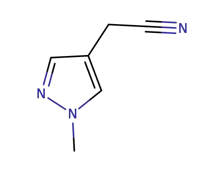 Molecular Structure of 754159-15-4 (2-(1-Methyl-1H-pyrazol-4-yl)acetonitrile)