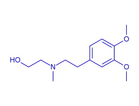 Molecular Structure of 126407-23-6 (2-((3,4-diMethoxyphenethyl)(Methyl)aMino)ethanol)