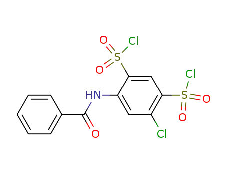 4-benzoylamino-6-chloro-benzene-1,3-disulfonyl chloride