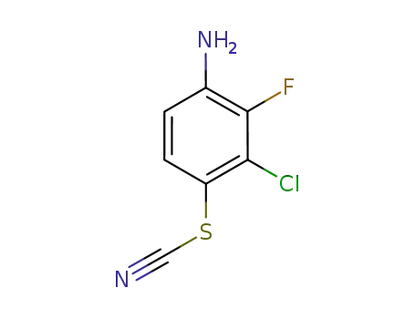 Molecular Structure of 329926-78-5 (3-Chloro-2-fluoro-4-thiocyanatoaniline)