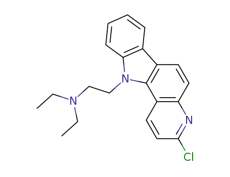 Molecular Structure of 127040-50-0 (2-(3-chloro-11H-pyrido[3,2-a]carbazol-11-yl)-N,N-diethylethanamine)