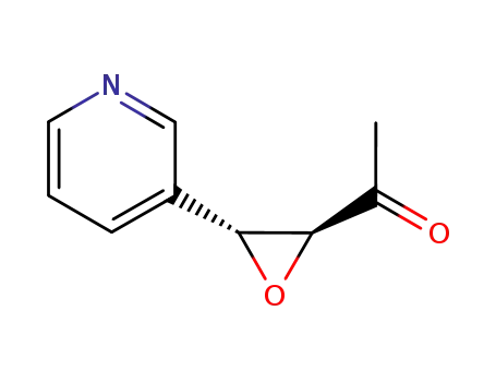 Molecular Structure of 117111-63-4 (Ethanone, 1-[3-(3-pyridinyl)oxiranyl]-, trans- (9CI))