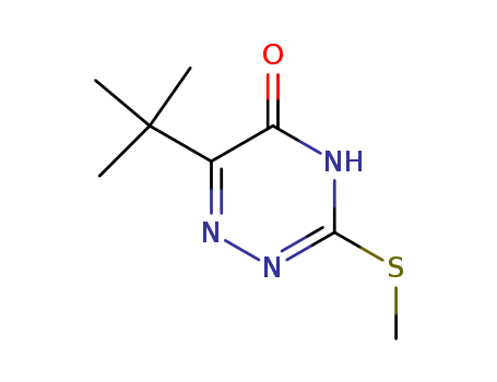 1,2,4-Triazin-5(2H)-one,6-(1,1-dimethylethyl)-3-(methylthio)-                                                                                                                                           