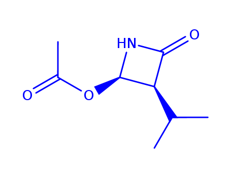 2-AZETIDIN-1-YLNE,4-(ACETYLOXY)-3-(ISOPROPYL)-,(3S-TRANS)-