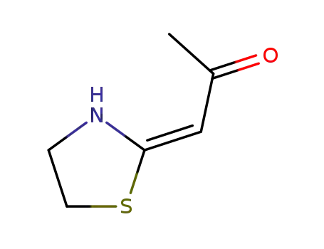 Molecular Structure of 126979-03-1 (2-Propanone, 1-(2-thiazolidinylidene)-, (E)- (9CI))