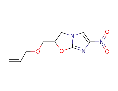 Molecular Structure of 127692-20-0 (6-nitro-2-[(prop-2-en-1-yloxy)methyl]-2,3-dihydroimidazo[2,1-b][1,3]oxazole)