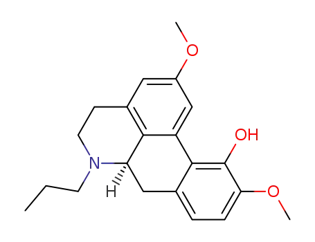 Molecular Structure of 182921-83-1 ((R)-2,10-Dimethoxy-6-propyl-5,6,6a,7-tetrahydro-4H-dibenzo[de,g]quinolin-11-ol)