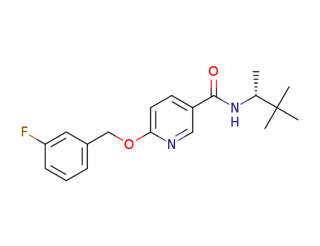 (R)-6-(3-플루오로-벤질옥시)-N-(1,2,2-트리메틸-프로필)-니코틴아미드