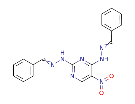 Benzaldehyde, (5-nitro-2,4-pyrimidinediyl)dihydrazone (7CI,8CI) cas  1172-53-8