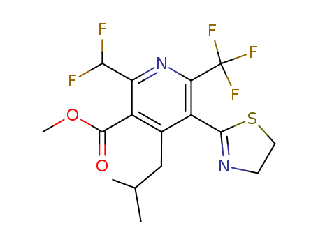 3-Pyridinecarboxylicacid,2-(difluoromethyl)-5-(4,5-dihydro-2-thiazolyl)-4-(2-methylpropyl)-6-(trifluoromethyl)-,methyl ester