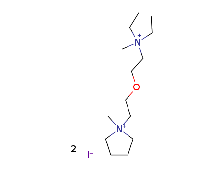 Pyrrolidinium,1-[2-[2-(diethylmethylammonio)ethoxy]ethyl]-1-methyl-, iodide (1:2)