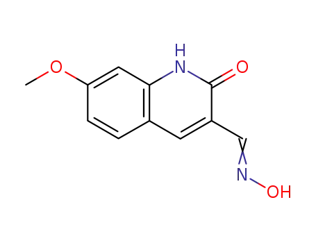 Molecular Structure of 116704-97-3 (7-Methoxy-2-oxo-1,2-dihydro-quinoline-3-carbaldehyde oxime)