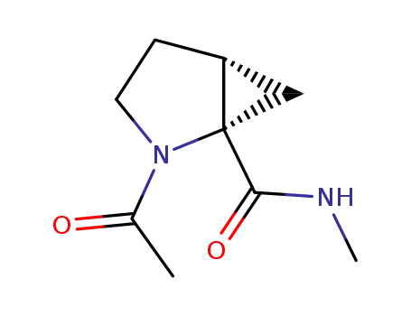 Molecular Structure of 127117-45-7 (2-Azabicyclo[3.1.0]hexane-1-carboxamide,2-acetyl-N-methyl-(9CI))