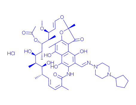Molecular Structure of 127923-87-9 (Rifapentine hydrochloride)