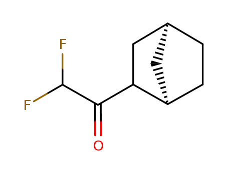Molecular Structure of 127119-03-3 (Ethanone, 1-bicyclo[2.2.1]hept-2-yl-2,2-difluoro-, exo- (9CI))