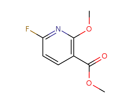Molecular Structure of 325707-62-8 (3-Pyridinecarboxylicacid,6-fluoro-2-methoxy-,methylester(9CI))