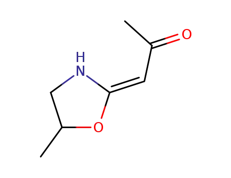 Molecular Structure of 126979-01-9 (2-Propanone, 1-(5-methyl-2-oxazolidinylidene)-, (E)- (9CI))