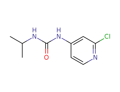 Molecular Structure of 116681-70-0 (N-(2-CHLORO-4-PYRIDINYL)-N'-(1-METHYLETHYL)-UREA)