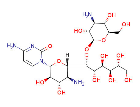 2(1H)-Pyrimidinone,4-amino-1-[4-amino-6-O-(3-amino-3-deoxy-b-D-glucopyranosyl)-4-deoxy-D-glycero-D-galacto-b-D-gluco-undecopyranosyl]- cas  12706-94-4