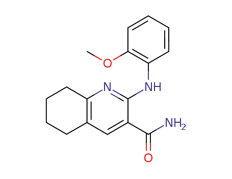 Molecular Structure of 117052-11-6 (2-[(2-methoxyphenyl)amino]-5,6,7,8-tetrahydroquinoline-3-carboxamide)