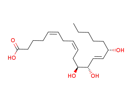 Molecular Structure of 849798-60-3 ((5Z,8Z,13E)-(11S,12S,15S)-11,12,15-Trihydroxy-icosa-5,8,13-trienoic acid)