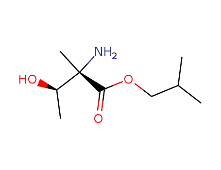 Molecular Structure of 211805-88-8 ((2S,3R)-2-Amino-3-hydroxy-2-methyl-butyric acid isobutyl ester)