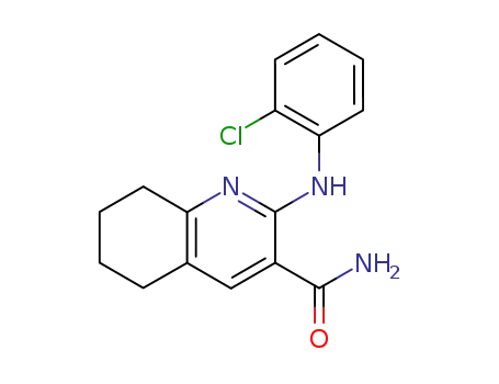Molecular Structure of 117052-13-8 (2-[(2-chlorophenyl)amino]-5,6,7,8-tetrahydroquinoline-3-carboxamide)