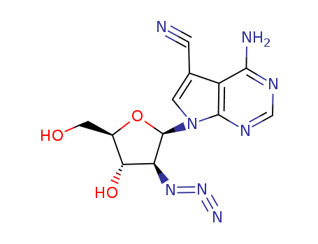 4-AMINO-7-(3-AZIDO-4-HYDROXY-5-HYDROXYMETHYL-TETRAHYDRO-FURAN-2-YL)-7H-PYRROLO[2,3-D]PYRIMIDINE-5-CARBONITRILECAS