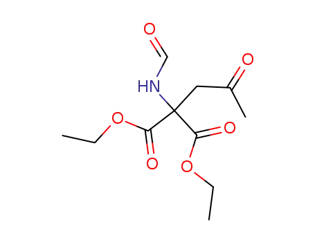 Molecular Structure of 100056-15-3 (N-Formyl-α-aethoxycarbonyl-γ-oxo-DL-norvalin-aethylester)