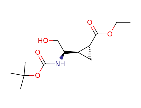 (1R,2R)-2-((R)-1-tert-Butoxycarbonylamino-2-hydroxy-ethyl)-cyclopropanecarboxylic acid ethyl ester