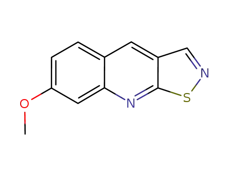 Molecular Structure of 1009567-37-6 (7-methoxyisothiazolo[5,4-b]quinoline)