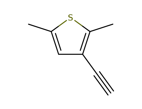 Molecular Structure of 127798-29-2 (Thiophene, 3-ethynyl-2,5-dimethyl- (9CI))