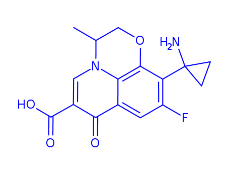 (S)-10-(1-Aminocyclopropyl)-9-Fluoro-2,3-Dihydro-3-Methyl-7-Oxo-7H-Pyrido(1,2,3-De)-1,4-Benzoxazine-6-Carboxylic Acid