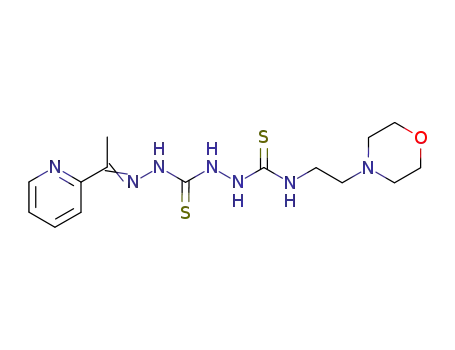 Molecular Structure of 127142-00-1 (N-[2-(morpholin-4-yl)ethyl]-2-({(2E)-2-[1-(pyridin-2-yl)ethylidene]hydrazinyl}carbothioyl)hydrazinecarbothioamide)