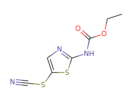 2-Thiazolecarbamic  acid,  5-thiocyanato-,  ethyl  ester  (6CI)