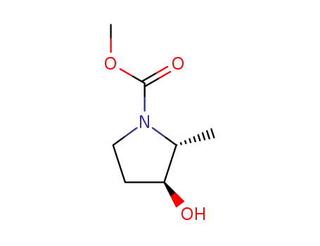 1-Pyrrolidinecarboxylicacid,3-hydroxy-2-methyl-,methylester,trans-(9CI)