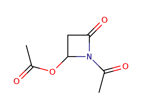 Molecular Structure of 127020-77-3 (2-Azetidinone, 1-acetyl-4-(acetyloxy)- (9CI))